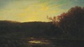 Autumnal River Landscape - American School