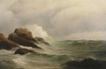 Waves Crashing On Rocks - Warren W. Sheppard
