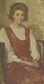 Portrait Of A Girl In Red Dress - John White Alexander