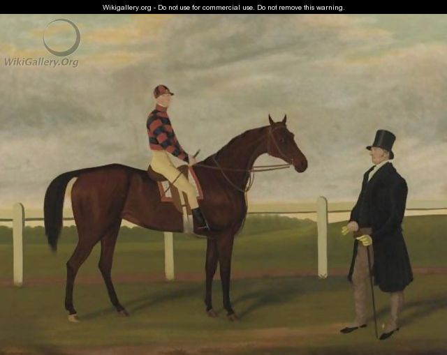 Merry Lass, Rees Up, With Owner Mr. Davis On Brecon Racecourse - James Loder