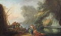 A Mediteranean Lanscape With Figures In The Foreground - (after) Carlo Bonavia