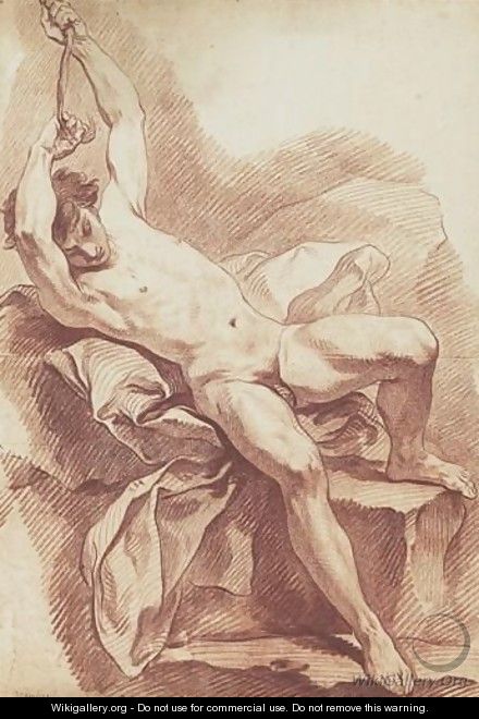 Study Of A Male Nude - Carle van Loo