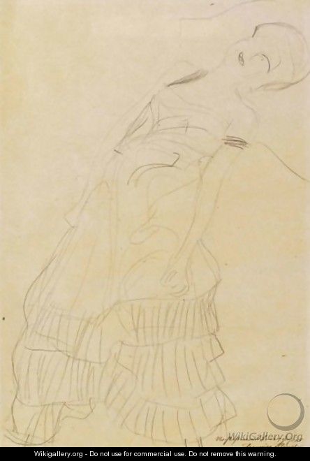 Liegendes Madchen (Reclining Girl) - Gustav Klimt