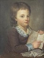 Portrait Of A Young Boy Reading The Fables Of La Fontaine - Ecole Francaise, Xixeme Siecle