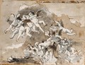 Putti In Clouds - Giovanni Domenico Tiepolo