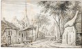 A Village Street, With Children Playing And Chickens To The Left - Adriaen Hendricksz Verboom