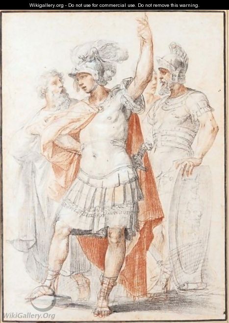 King David Accompanied By Three Of His Followers - Giuseppe (d