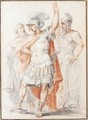 King David Accompanied By Three Of His Followers - Giuseppe (d'Arpino) Cesari (Cavaliere)