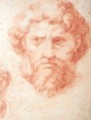 Study Of The Head Of A Bearded Man - Michele Da Parma (see Rocca)