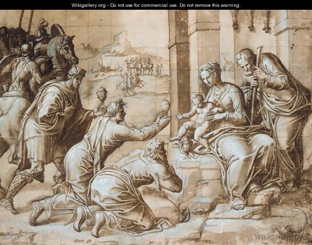 The Adoration Of The Magi - (after) Polidoro Da Caravaggio (Caldara)
