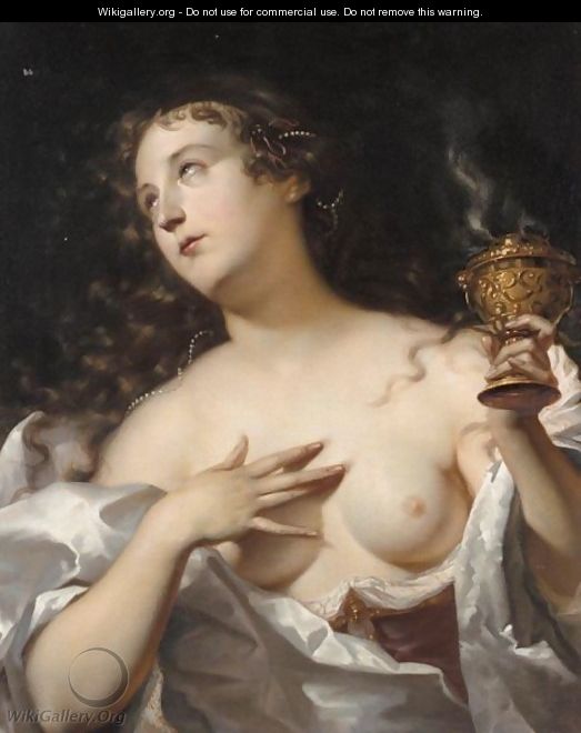 A Female Figure Holding An Incense Burner - Willem Doudijns