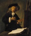 Portrait Of An Artist At His Easel, Probably A Self-Portrait - (after) Gabriel Metsu