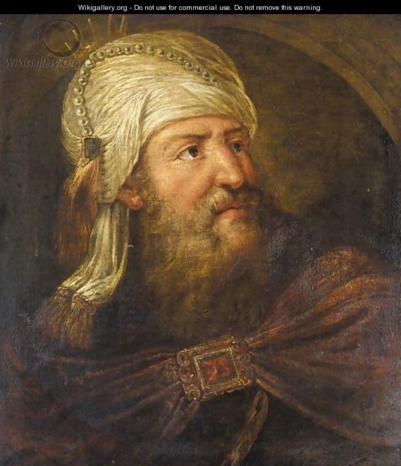 An Oriental King - Aliasuerus() - (after) Rembrandt Van Rijn