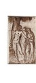 Adam And Eve With God The Father Behind - Roman School