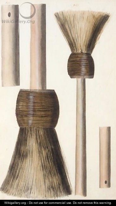 A Design For Two Brooms - French School