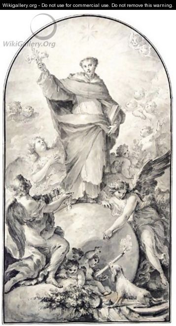 Design For An Altarpiece St. Dominic In Glory - Fedele Fischetti