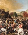 Battle Scene With The Death Absalom - Roman School