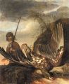 Still Life With A Hawk In The Foreground, A Huntsman Beyond - Dutch School