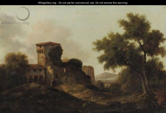 Italianate Landscape With Shepherds - Dutch School