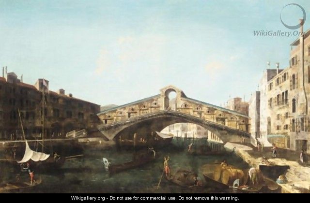 Venice, A View Of The Rialto Bridge From The South - (after) Michele Marieschi