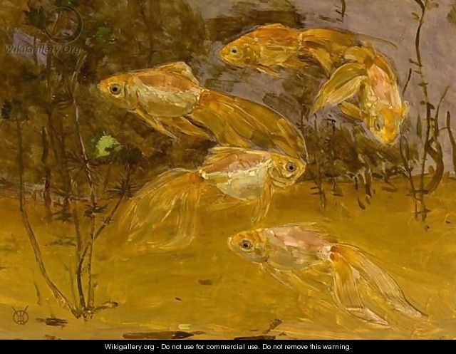 Goldfish In An Aquarium - Gerrit Willem Dijsselhof