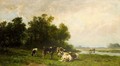 Cows In A Meadow - Hendrik Savrij