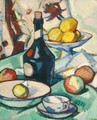 Still Life With A Benedictine Bottle And Fruit - Samuel John Peploe