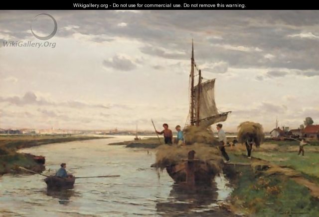Loading The Hay Barge - David Farquharson