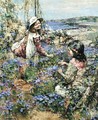 Girls Among The Violets - Edward Atkinson Hornel