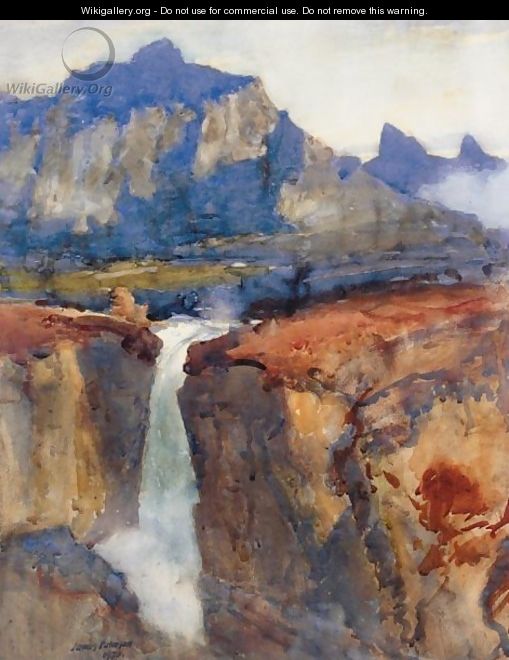 A Highland Waterfall - James Paterson