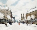 Scene De Rue En Hiver - Antal Berkes