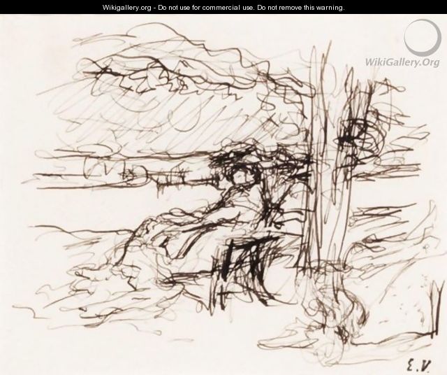 Lucy Hessel In A Field At Amfreville - Edouard (Jean-Edouard) Vuillard