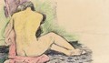 A Female Nude, Seen From Behind - George Leslie Hunter