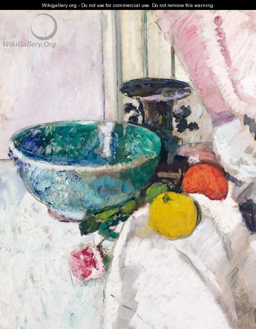 Still Life With A Green Bowl - George Leslie Hunter