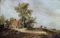 Landscape With Peasants Before A Dilapidated Cottage - Jan van Goyen