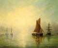 Fishing Boats In A Calm - Adolphus Knell