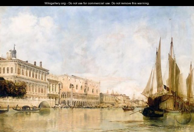 View Of The Molo, Venice, With The Piazzetta Di San Marco And The Doge