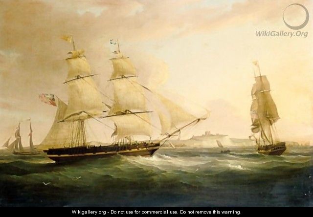 The Merchant Vessel Peru In Three Positions Off The Coast Of Dover - William Huggins