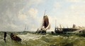 Shipping Off The Needles, Isle Of Wight - (after) James Edwin Meadows