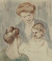Bebe Souriant A Deux Jeunes Femmes - Mary Cassatt