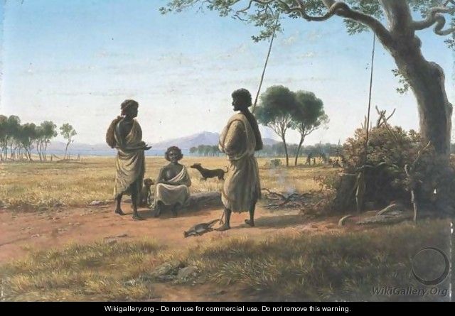 Aboriginal Group Near Geelong - Eugene von Guerard