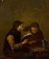Peasants Drinking And Singing At A Table - Egbert van the Elder Heemskerk