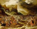 God A's Parting Of The Red Sea To Save The Israelites - (after) Hans Jordaens