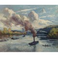 Peniches Et Remorqueurs Sur La Seine - Maximilien Luce