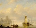 Sailingvessels Near The Coast Together With A Work By Willem Witjens - George Willem Opdenhoff