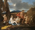 A Bacchanal With Satyrs And Nymphs In A Landscape - (after) Nicolas Poussin