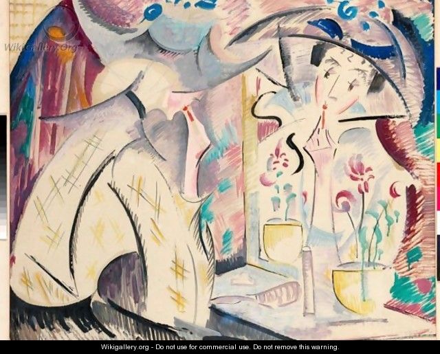 Woman At Her Dressing Table - Alice Bailly