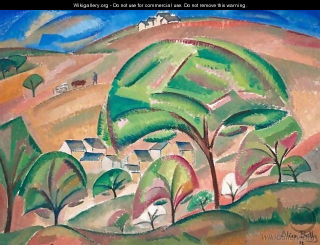 Landscape At Orsay (The Green Tree), 1912 - Alice Bailly