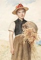 Madchen Mit Garben Girl With Sheaves - Albert Anker