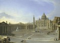Rome, A View Of Piazza San Pietro - Roman School